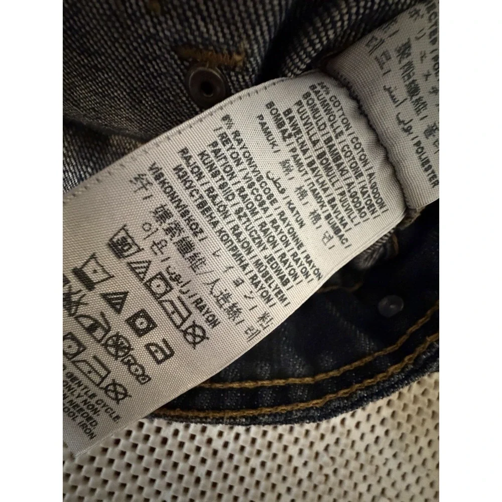 GUESS Jean Jacket Sz S/XS Denim Knit Sleeves Hood Hoodie Y2K Trucker Moto Y2K